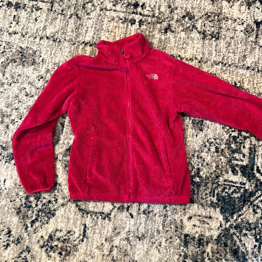 North face pink jacket.